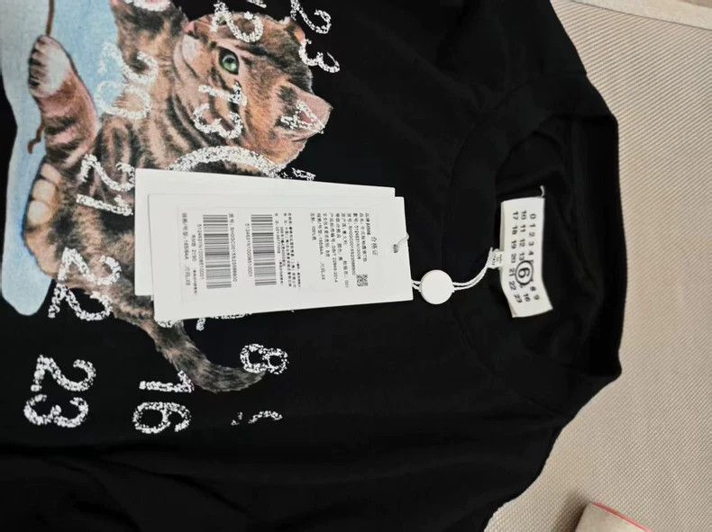 Maison Margiela Black Short Sleeve Shirt with Cat Design-yf Size US XS / EU 42 / 0 - 5 Thumbnail