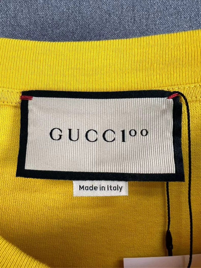 Gucci GUCCI Yellow Logo Short Sleeve T-Shirt XXL-yf Size US XXL / EU 58 / 5 - 3 Thumbnail