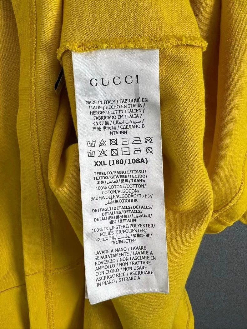 Gucci GUCCI Yellow Logo Short Sleeve T-Shirt XXL-yf Size US XXL / EU 58 / 5 - 4 Thumbnail