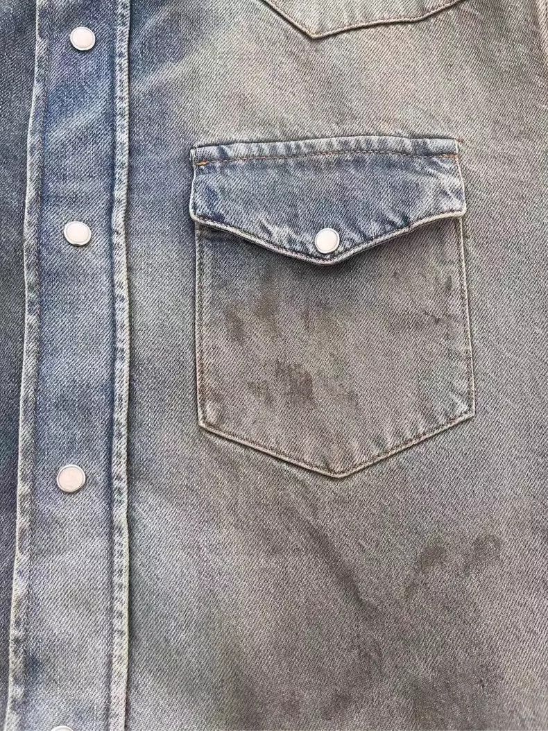 Acne Studios Acne Studios Long Sleeve Denim Shirt Blue-yf Size US L / EU 52-54 / 3 - 3 Thumbnail