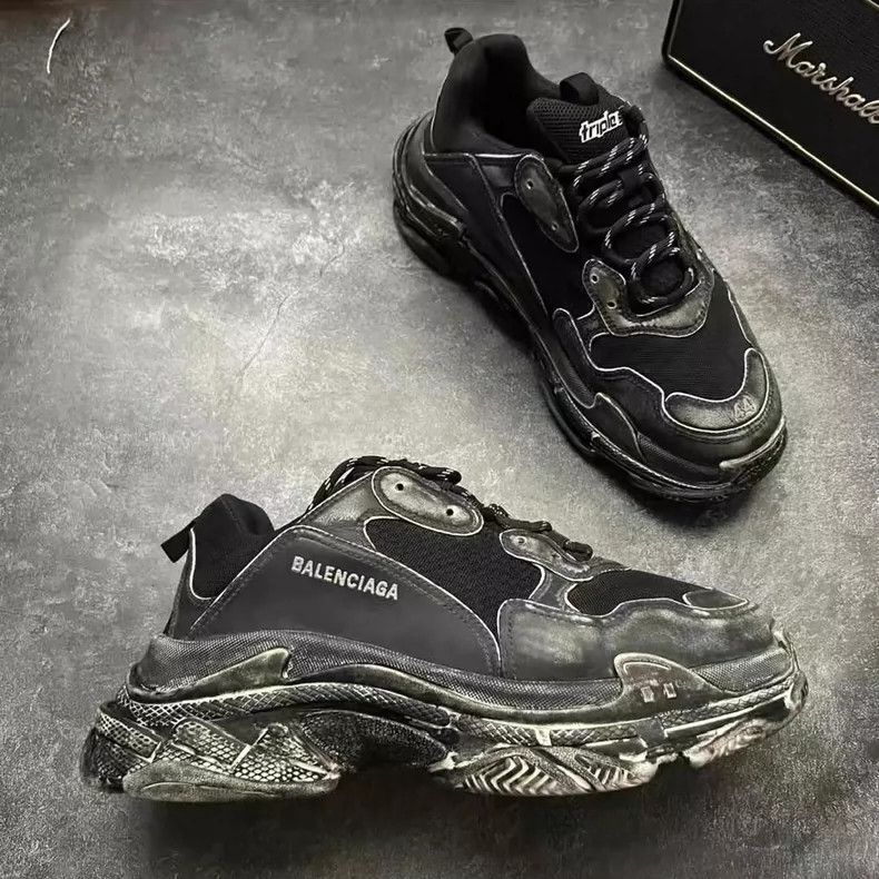 Balenciaga Balenciaga Triple S Black Gray Sneakers-yf Size US 10 / EU 43 - 5 Thumbnail