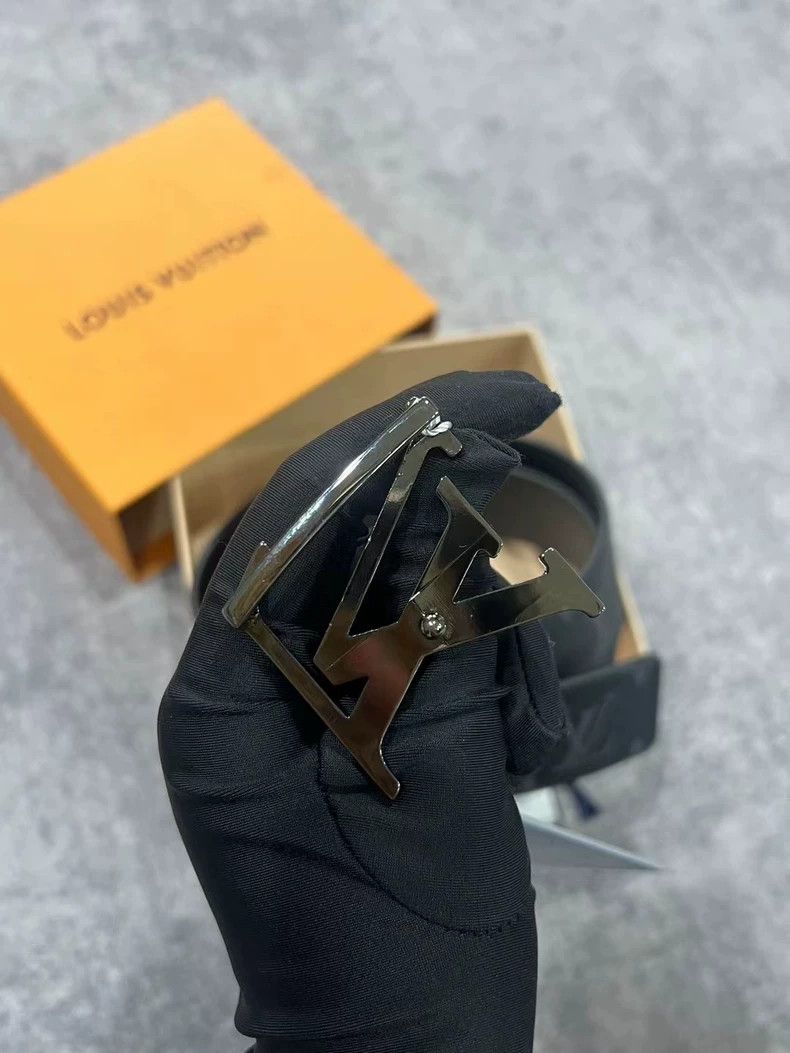 Louis Vuitton Louis Vuitton Black Leather Belt-yf Size ONE SIZE - 3 Thumbnail
