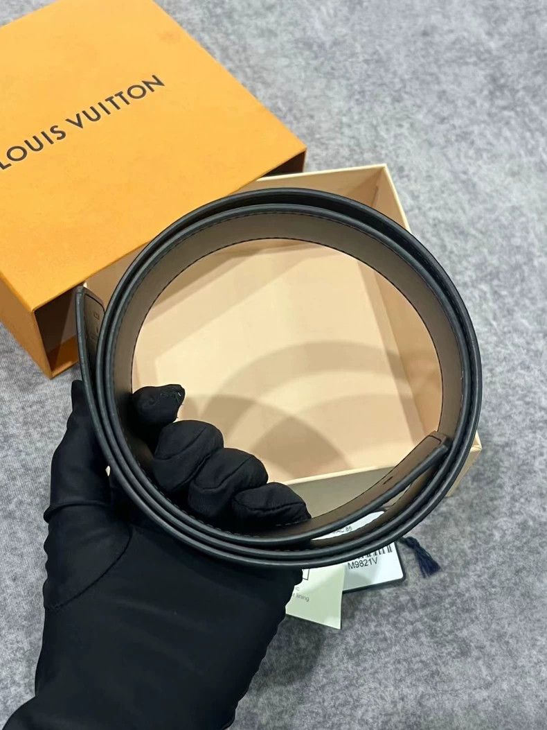 Louis Vuitton Louis Vuitton Black Leather Belt-yf Size ONE SIZE - 7 Thumbnail