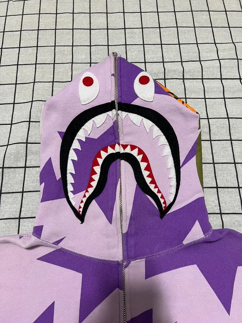 Bape Bape Limited Edition Shark Hoodie with Stars Size ONE SIZE - 4 Thumbnail