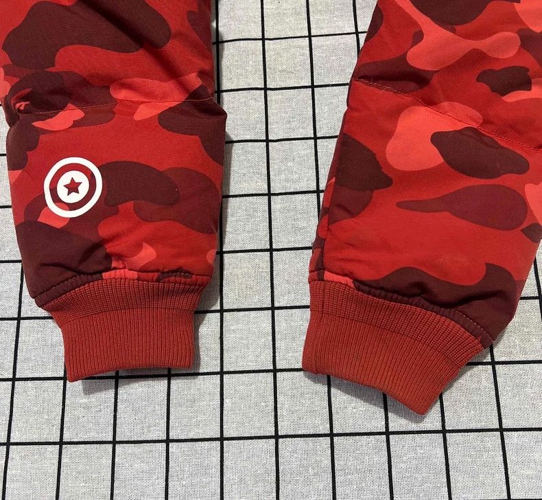 Bape Red Camouflage Shark Puffer Jacket Size M Size M / US 6-8 / IT 42-44 - 7 Thumbnail