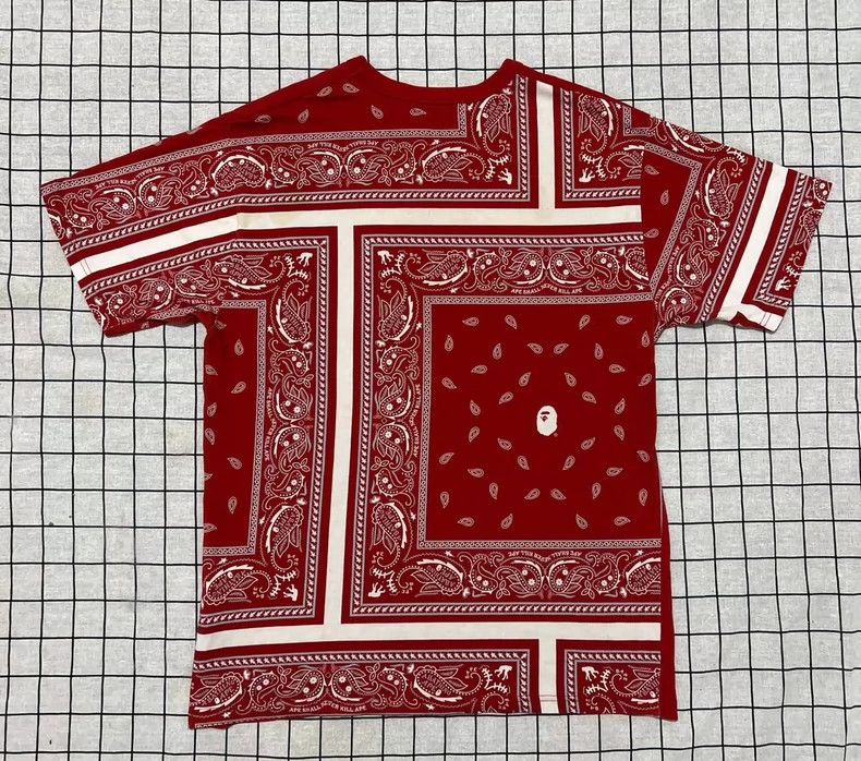Bape Bape Red Short Sleeve T-Shirt with Design Size XL / US 12-14 / IT 48-50 - 2 Thumbnail