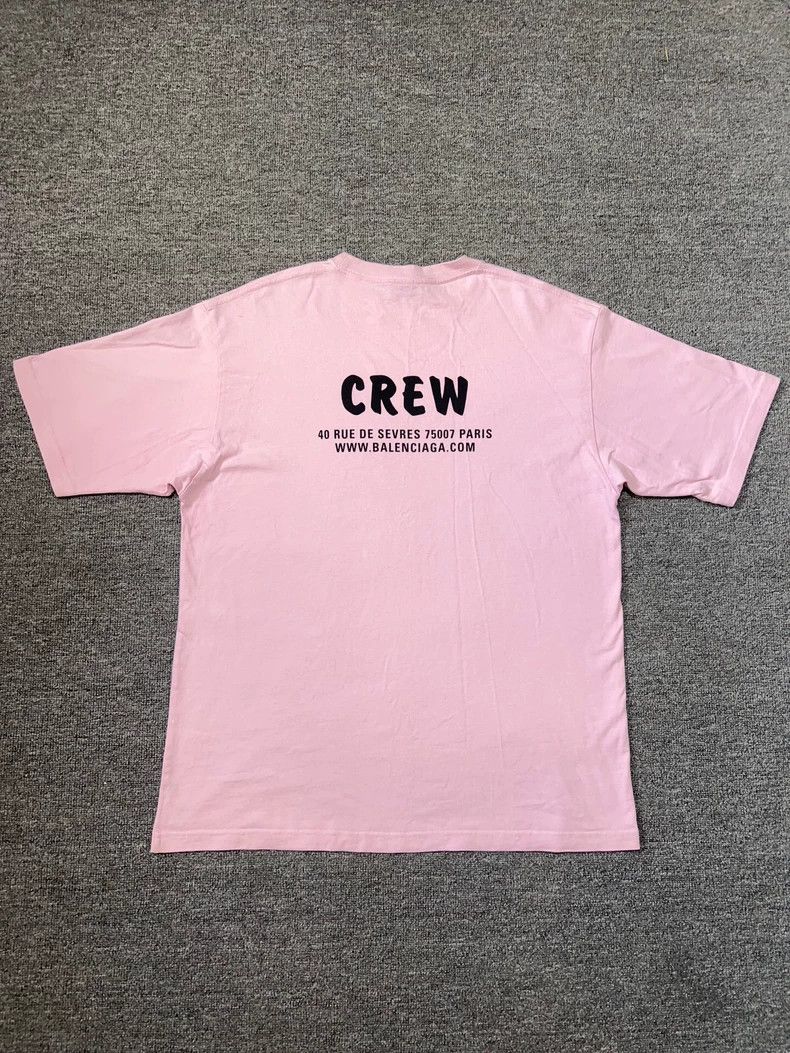 Balenciaga Balenciaga Pink Crew Short Sleeve T-Shirt Size S / US 4 / IT 40 - 2 Thumbnail