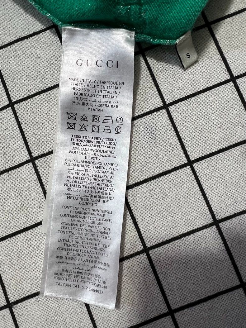 Gucci Green Wool Knit Cardigan Jacket