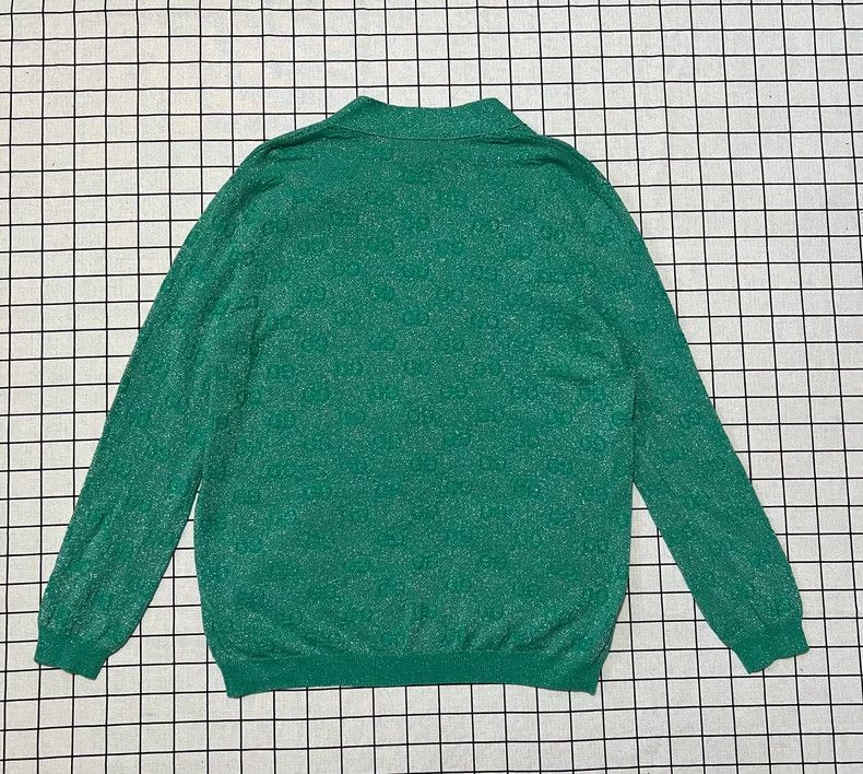 Gucci Green Wool Knit Cardigan Jacket