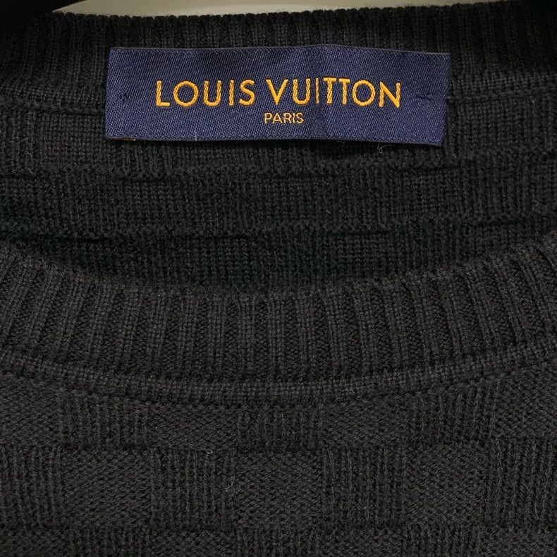 Louis Vuitton Louis Vuitton Navy Checkered Sweater Size S Size S / US 4 / IT 40 - 3 Thumbnail