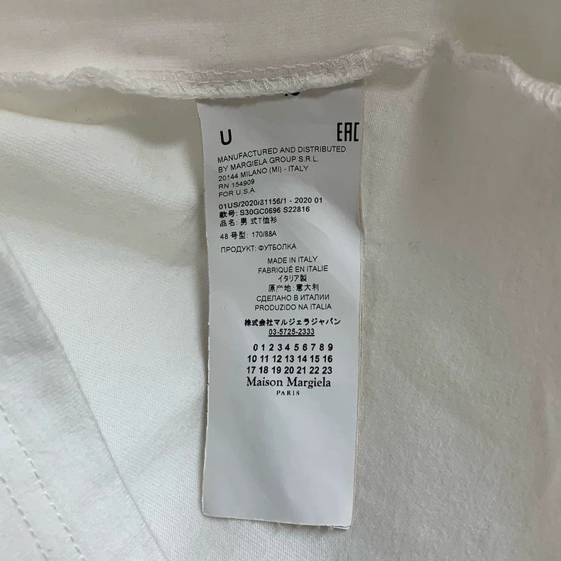 Maison Margiela Maison Margiela Classic Number Print T-Shirt Size L / US 10 / IT 46 - 4 Thumbnail