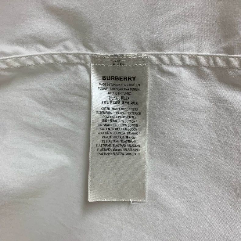 Burberry Burberry White TB Shirt Size L Size L / US 10 / IT 46 - 4 Thumbnail