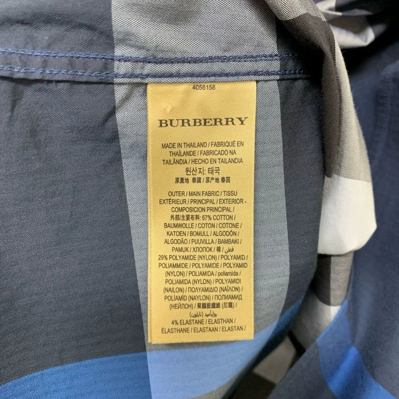 Burberry Burberry Blue Check Button-Up Shirt Size XS / US 0-2 / IT 36-38 - 4 Thumbnail
