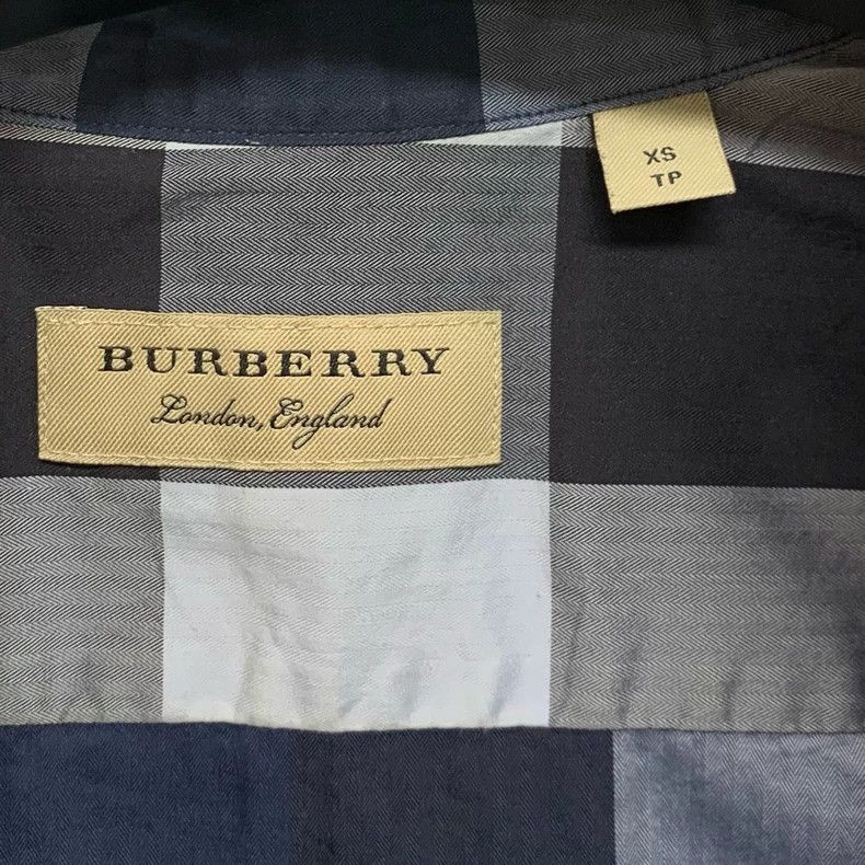 Burberry Burberry Blue Check Button-Up Shirt Size XS / US 0-2 / IT 36-38 - 3 Thumbnail