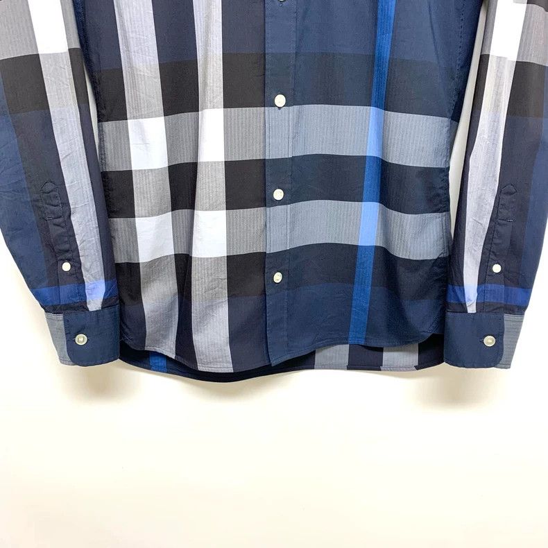 Burberry Burberry Blue Check Button-Up Shirt Size XS / US 0-2 / IT 36-38 - 6 Thumbnail