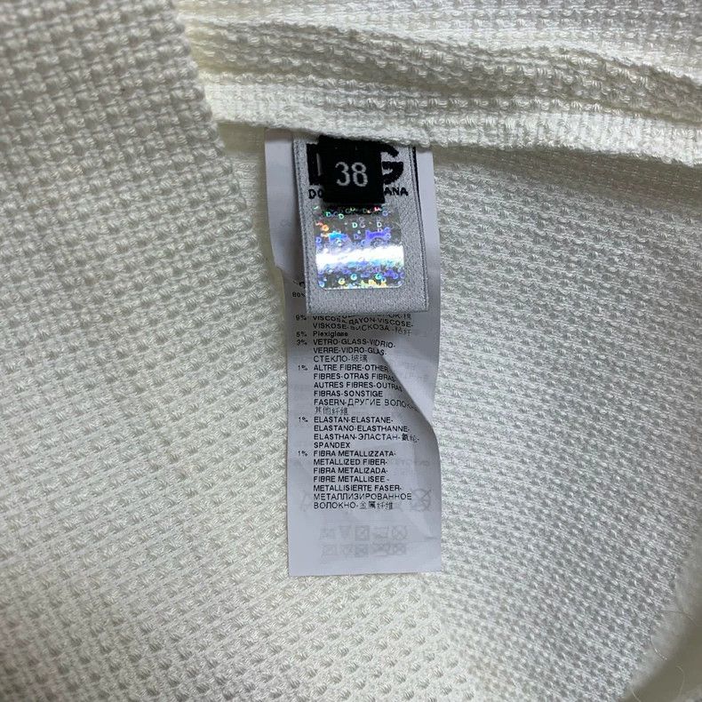 Dolce & Gabbana White Pearl-Decorated Sleeveless Top Size M / US 6-8 / IT 42-44 - 4 Thumbnail