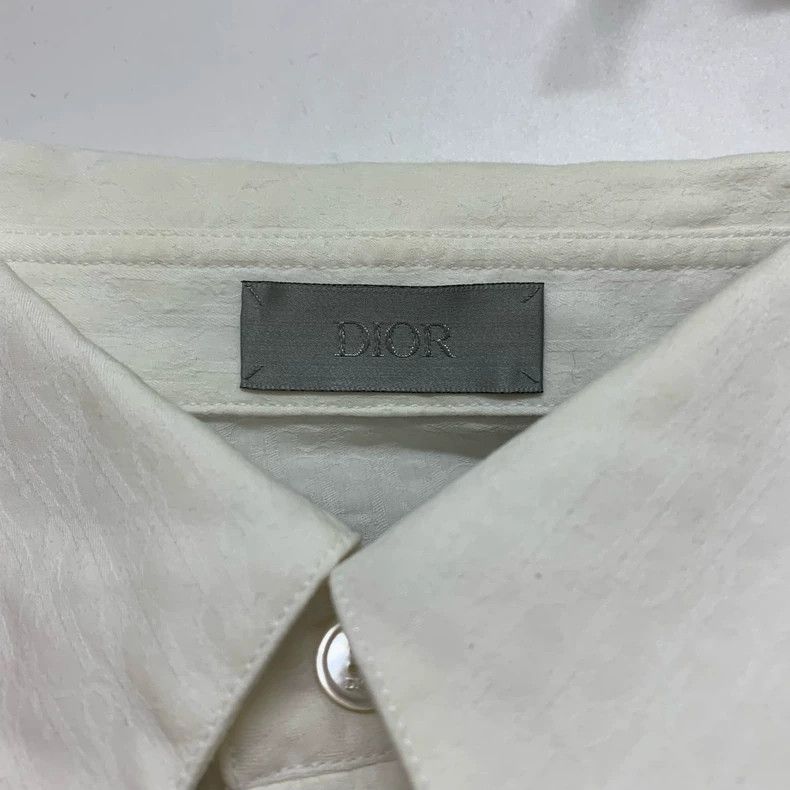 Dior Dior Short Sleeve Embossed Pattern Shirt Size L / US 10 / IT 46 - 4 Thumbnail
