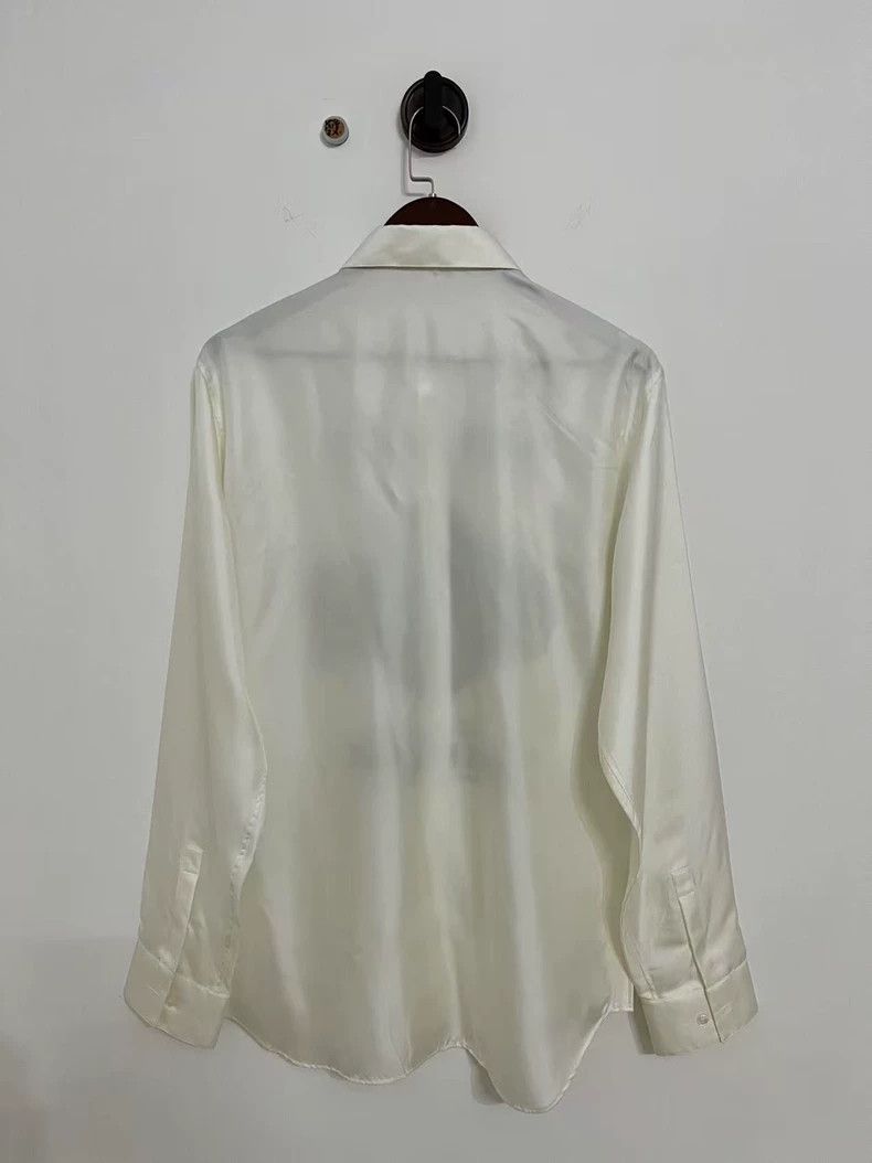 Dior Dior Silk Artist Logo Shirt in Off-White Size L / US 10 / IT 46 - 2 Thumbnail