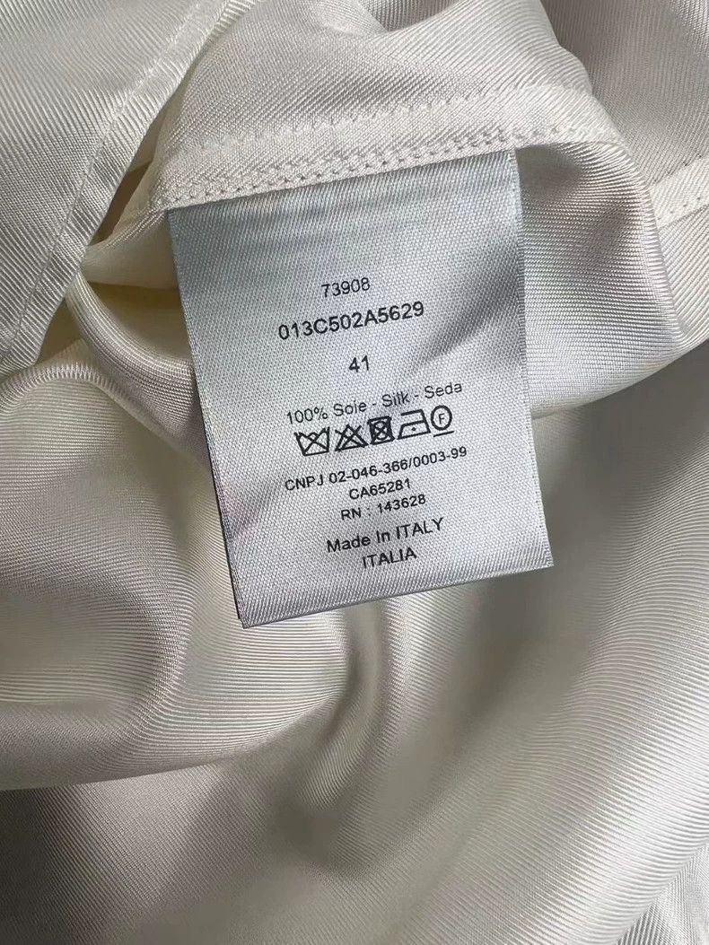 Dior Dior Silk Artist Logo Shirt in Off-White Size L / US 10 / IT 46 - 5 Thumbnail