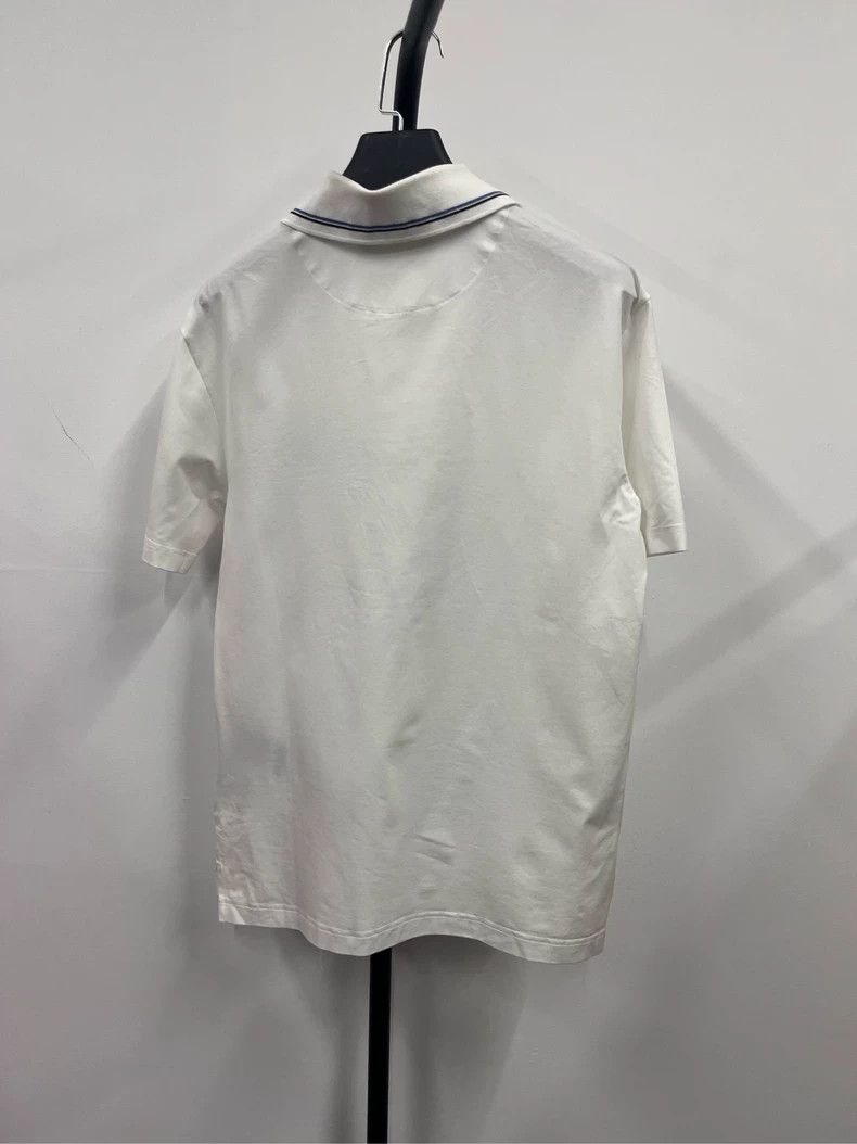 Prada PRADA SS22 White Logo Short Sleeve Polo Size S / US 4 / IT 40 - 2 Thumbnail
