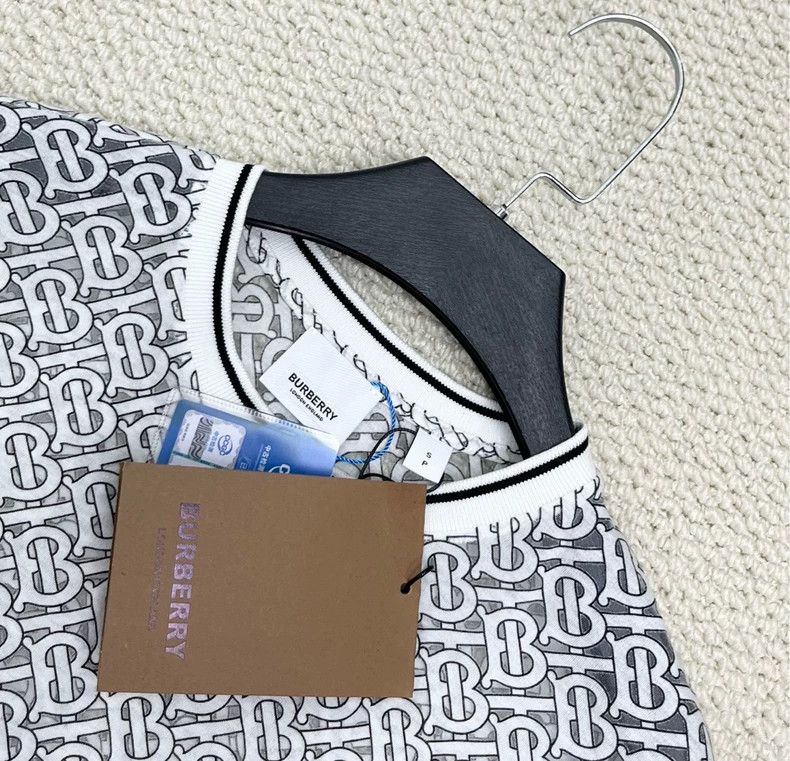 Burberry Burberry White Logo Sheer Short Sleeve Top Size S / US 4 / IT 40 - 3 Thumbnail