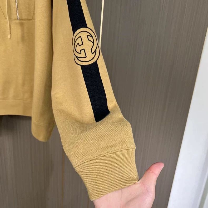 Gucci Gucci Khaki Half-Zip Print Hoodie Size XS / US 0-2 / IT 36-38 - 4 Thumbnail