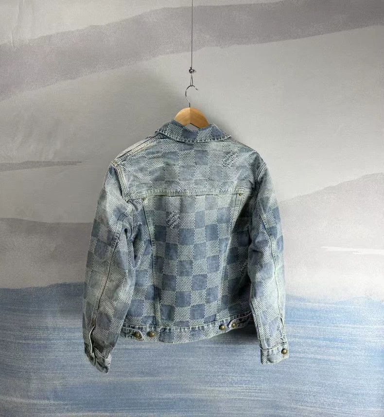 Louis Vuitton Louis Vuitton Checkerboard Denim Jacket Size L / US 10 / IT 46 - 2 Thumbnail