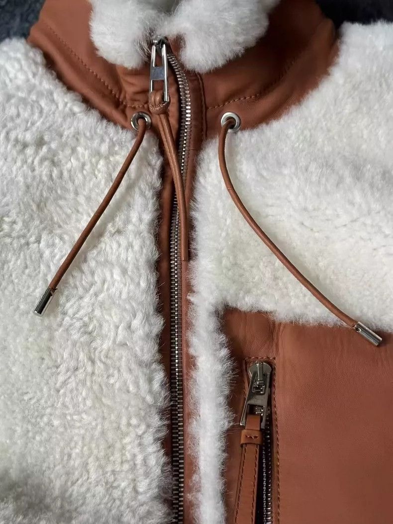 Loewe Loewe Shearling and Leather Jacket Size L / US 10 / IT 46 - 5 Thumbnail