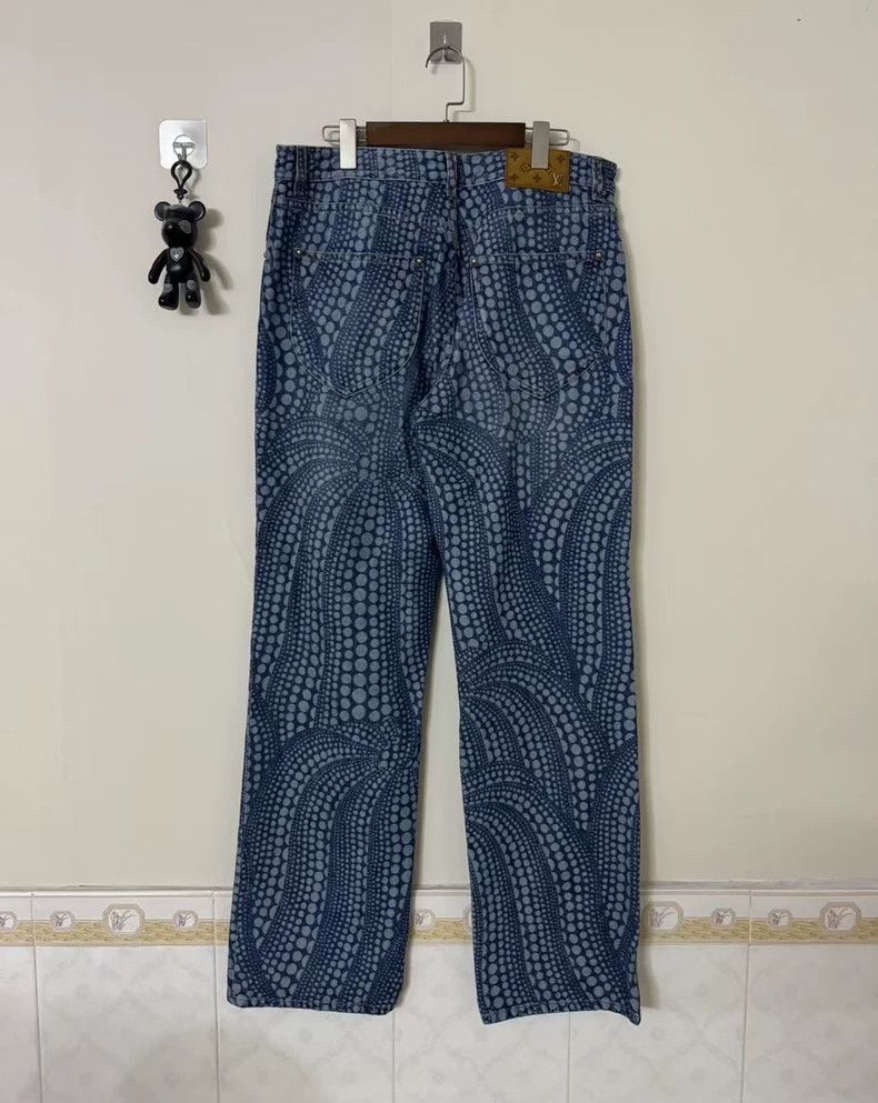 Louis Vuitton Louis Vuitton Dots Print Denim Pants Size 32" / US 10 / IT 46 - 2 Thumbnail