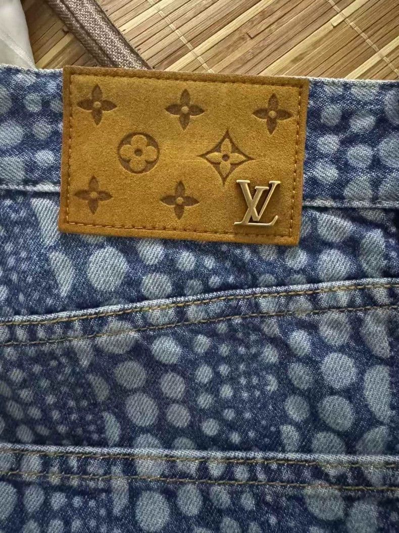 Louis Vuitton Louis Vuitton Dots Print Denim Pants Size 32" / US 10 / IT 46 - 4 Thumbnail