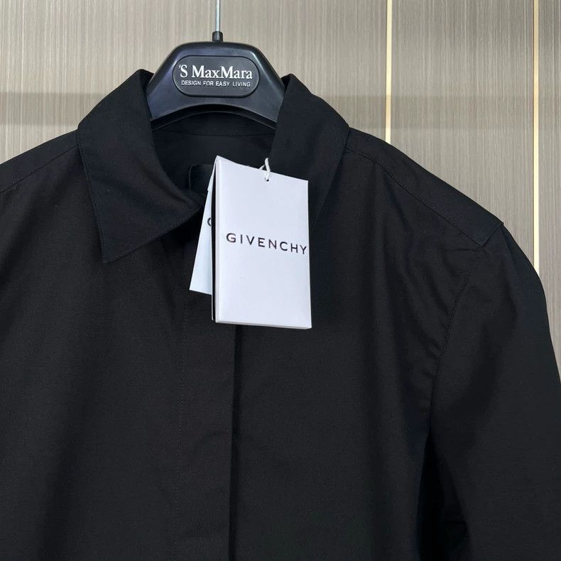 Givenchy Givenchy Black Embroidered Logo Shirt Jacket Size M / US 6-8 / IT 42-44 - 4 Thumbnail