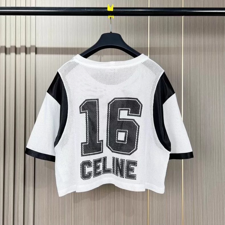 Celine Celine Black and White Mesh Crop Top Size XS / US 0-2 / IT 36-38 - 2 Thumbnail