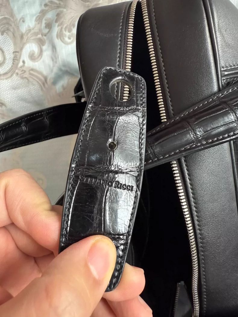 Stefano Ricci Stefano Ricci Stylish Bag with Crocodile Design Size ONE SIZE - 9 Thumbnail