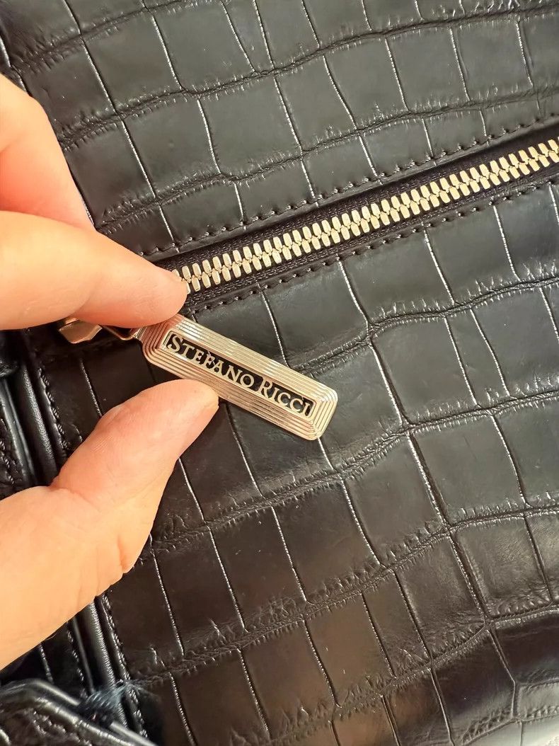 Stefano Ricci Stefano Ricci Stylish Bag with Crocodile Design Size ONE SIZE - 4 Thumbnail