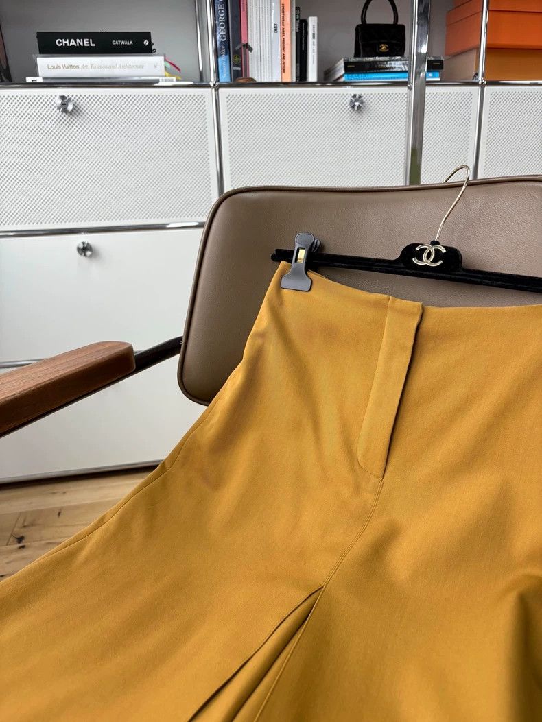 Hermes Hermes Yellow Wool Skirt Pants Size 34 Size 34" / US 12 / IT 48 - 6 Thumbnail