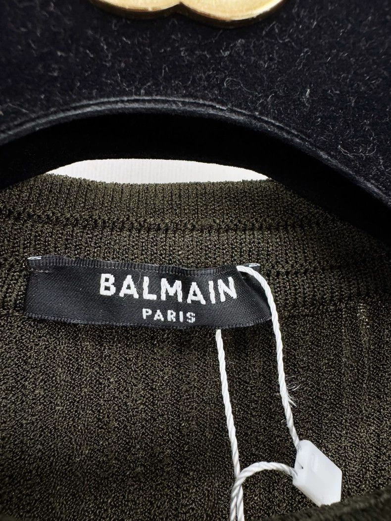 Balmain Balmain Knitted Short Sleeve Top Size S / US 4 / IT 40 - 2 Thumbnail