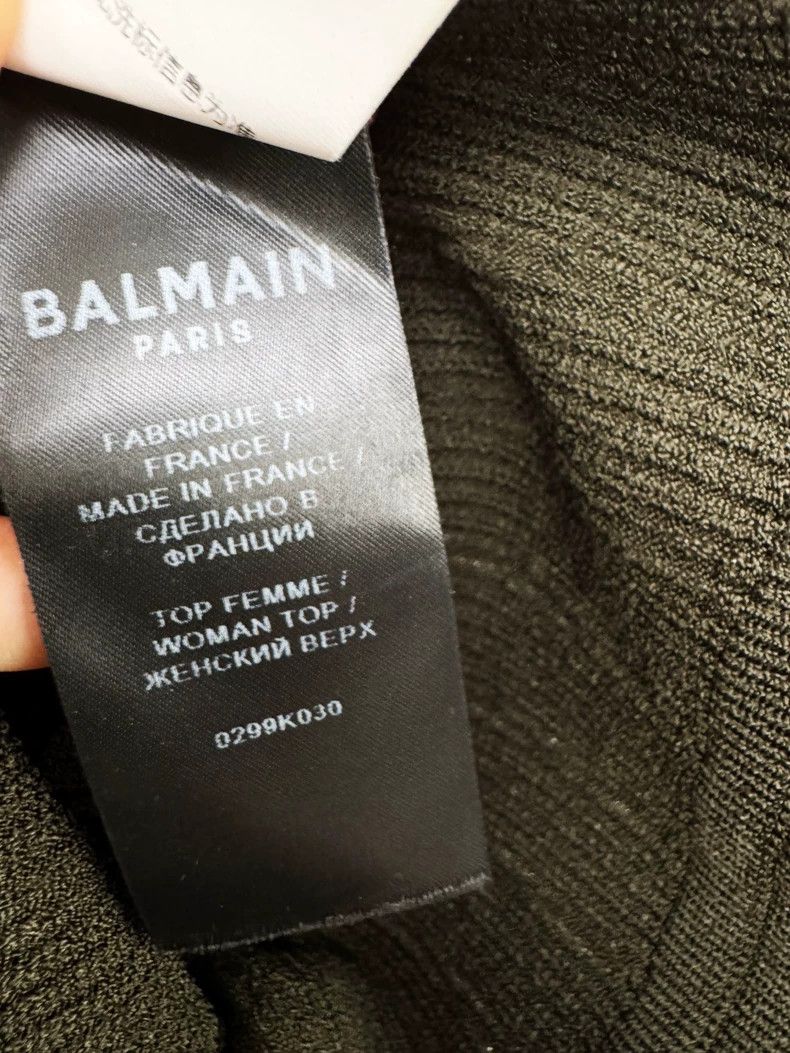 Balmain Balmain Knitted Short Sleeve Top Size S / US 4 / IT 40 - 4 Thumbnail
