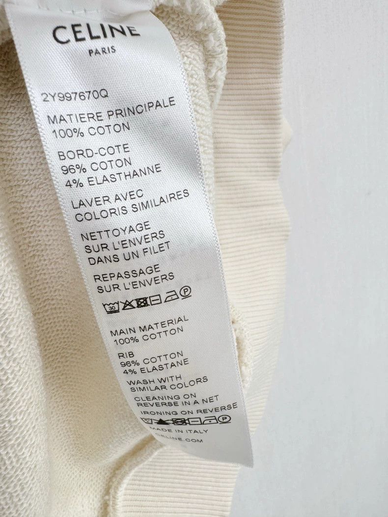 Celine Celine Short Sleeve Hoodie Sweatshirt Size XS / US 0-2 / IT 36-38 - 4 Thumbnail