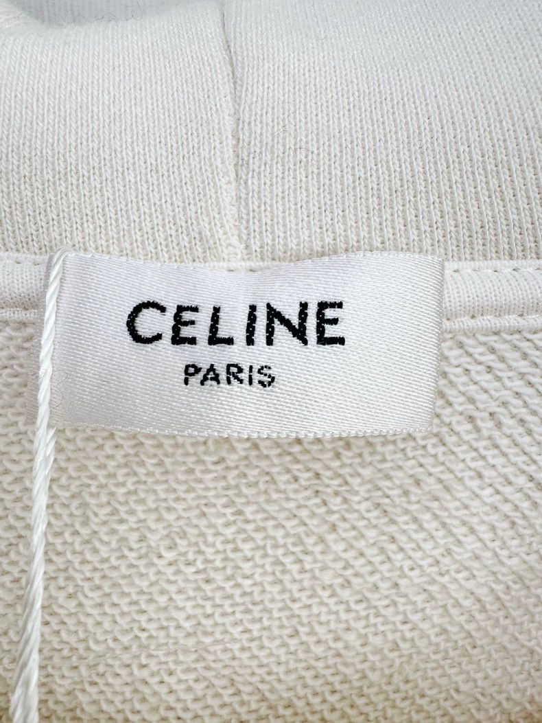 Celine Celine Short Sleeve Hoodie Sweatshirt Size XS / US 0-2 / IT 36-38 - 2 Thumbnail