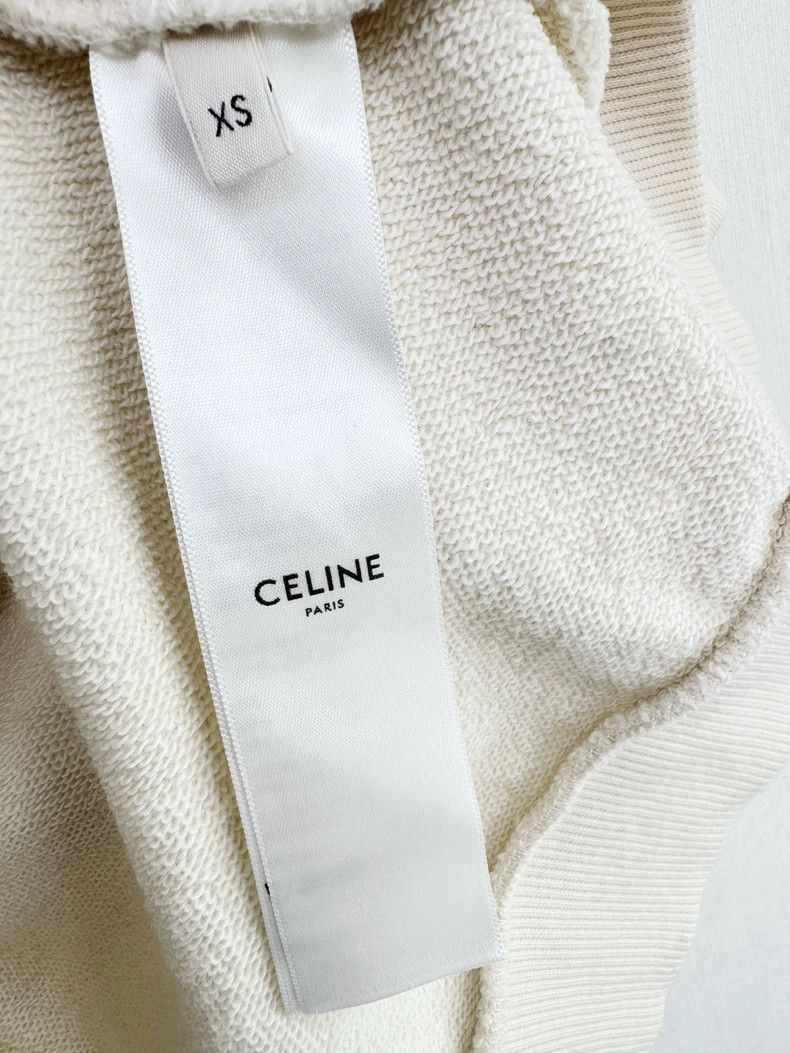 Celine Celine Short Sleeve Hoodie Sweatshirt Size XS / US 0-2 / IT 36-38 - 3 Thumbnail