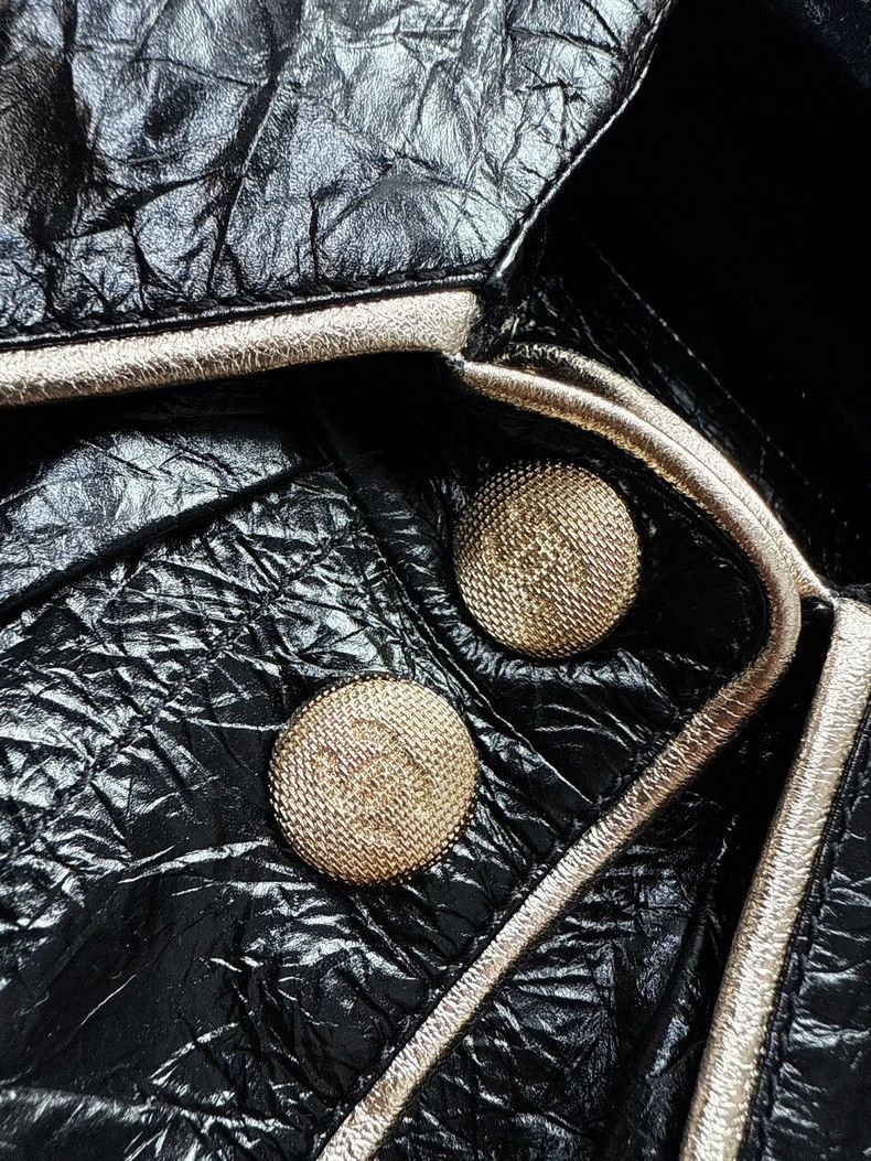 Chanel Chanel Black Short Puff Sleeve Leather Jacket Size S / US 4 / IT 40 - 3 Thumbnail