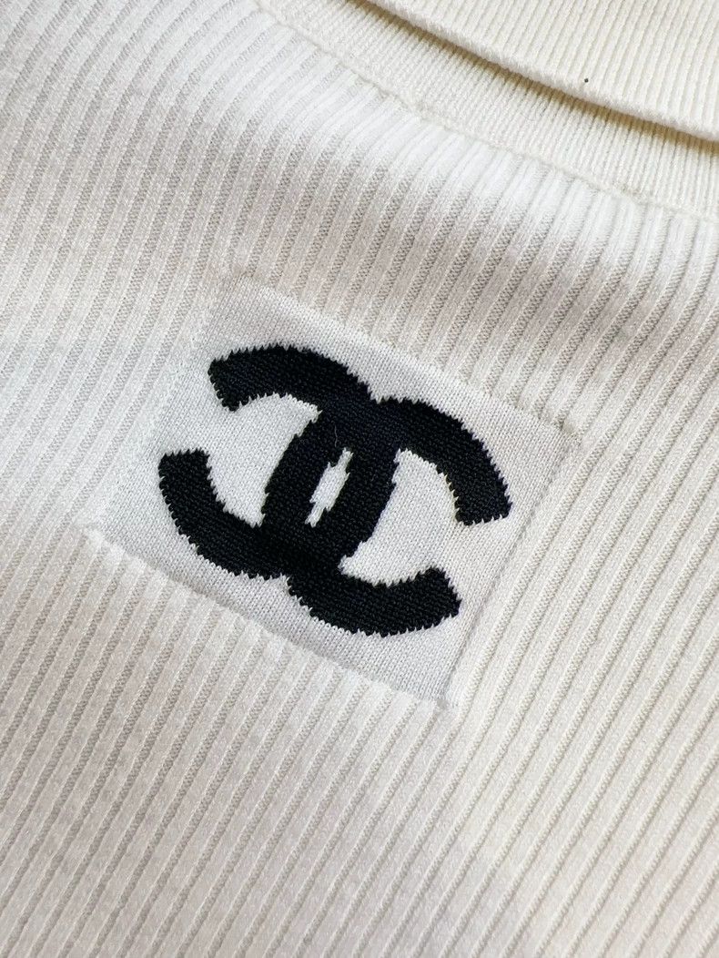 Chanel Chanel Coco Neige Black Trim Knit Top Size XS / US 0-2 / IT 36-38 - 6 Thumbnail
