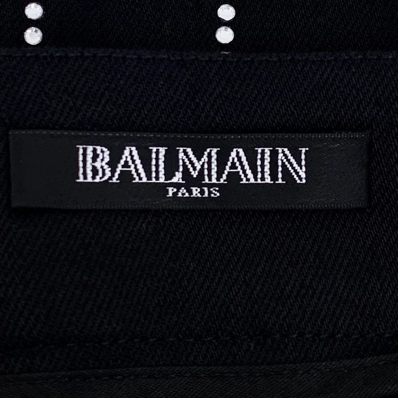 Balmain Black Checkered Crystal Strap Dress Size S / US 4 / IT 40 - 5 Thumbnail