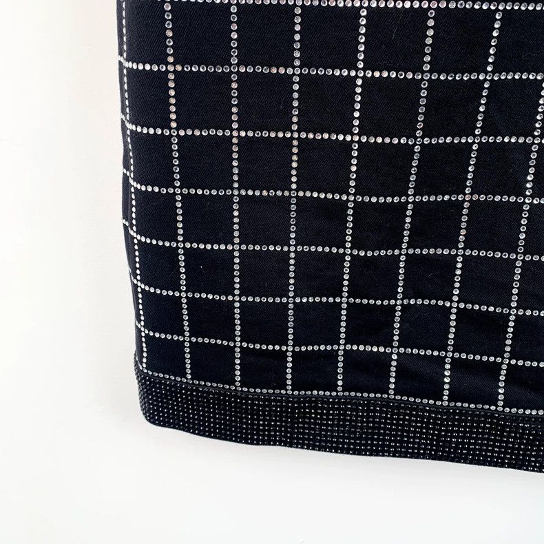 Balmain Black Checkered Crystal Strap Dress Size S / US 4 / IT 40 - 4 Thumbnail