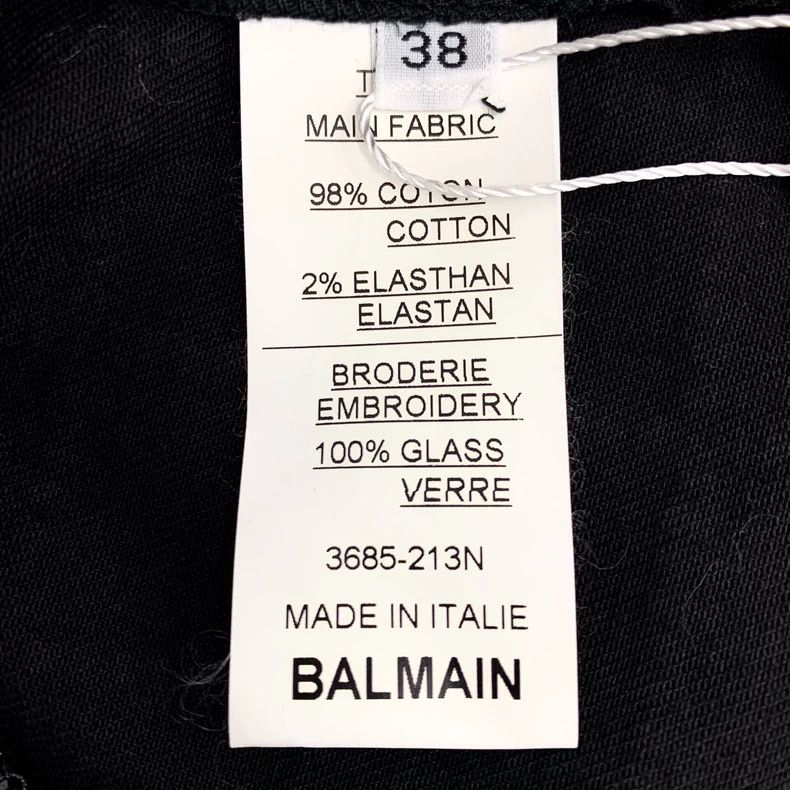 Balmain Black Checkered Crystal Strap Dress Size S / US 4 / IT 40 - 6 Thumbnail