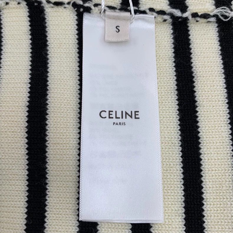 Celine Celine Striped Wool Short Strapless Top Size S / US 4 / IT 40 - 6 Thumbnail