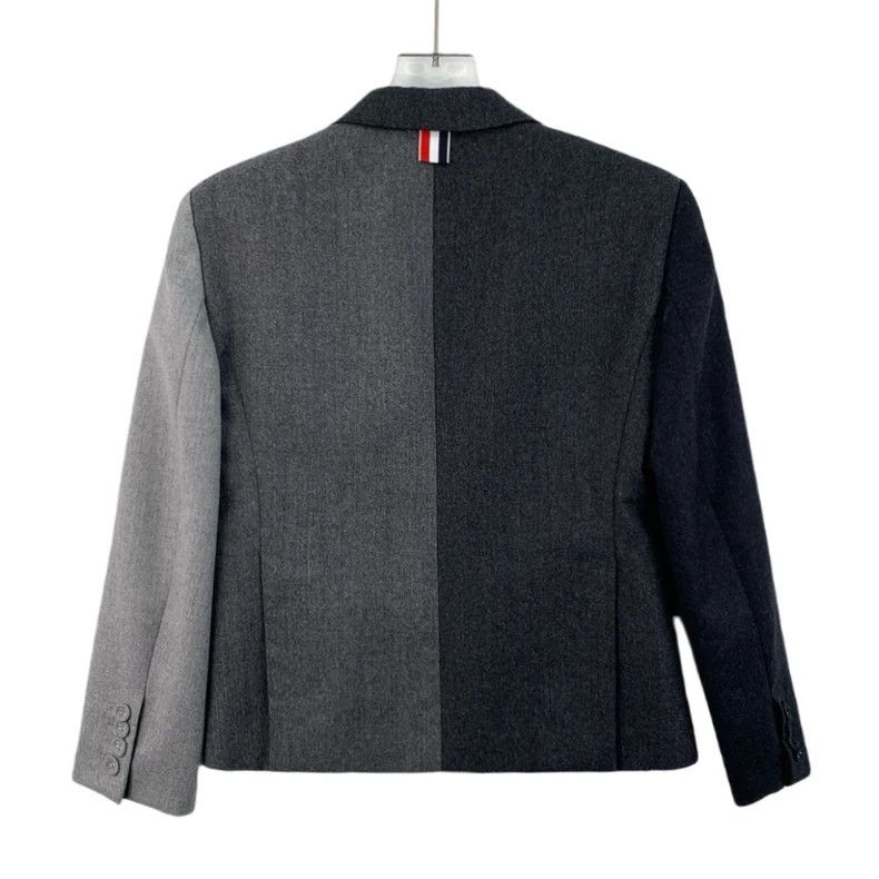 Thom Browne Gray Wool Blended Suit Jacket by Thom Browne Size M / US 6-8 / IT 42-44 - 2 Thumbnail