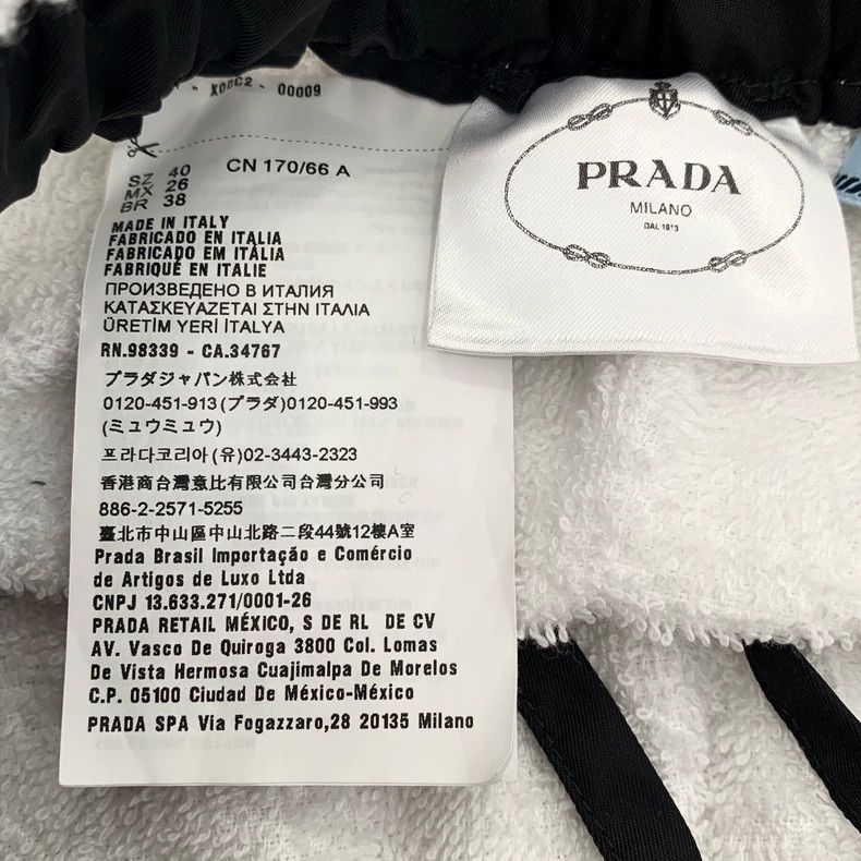 Prada Prada White Cotton Casual Towel Shorts Size 40" / US 18 - 7 Thumbnail