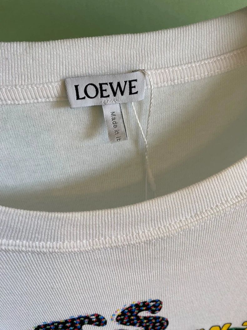 Loewe Loewe Cat Print Short Sleeve T-Shirt Size ONE SIZE - 4 Thumbnail