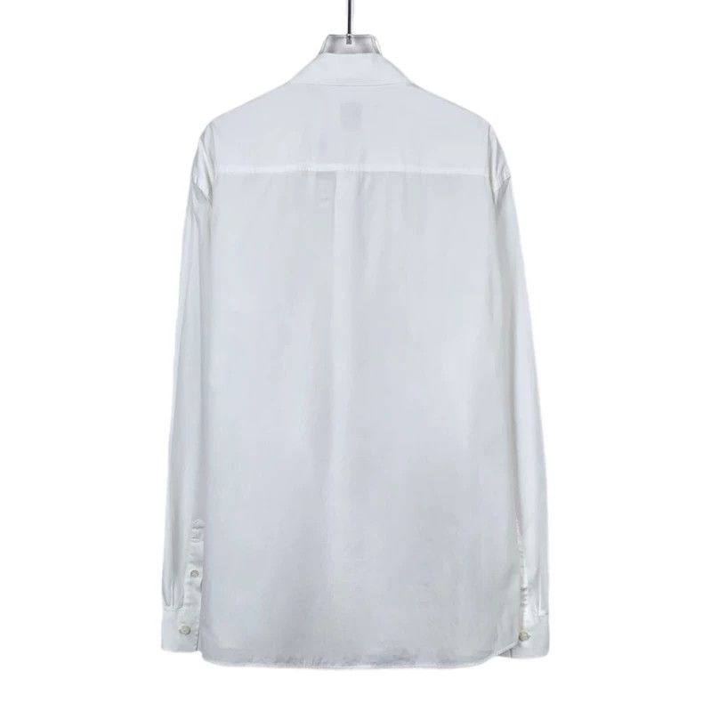 Prada Prada White Cotton Long Sleeve Zipper Shirt Size M / US 6-8 / IT 42-44 - 2 Thumbnail